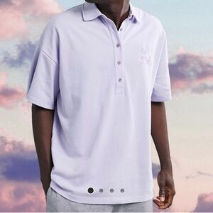 ASOS 4505 Mens Polo Shirt NWT  Oversized Size Large Purple Collar